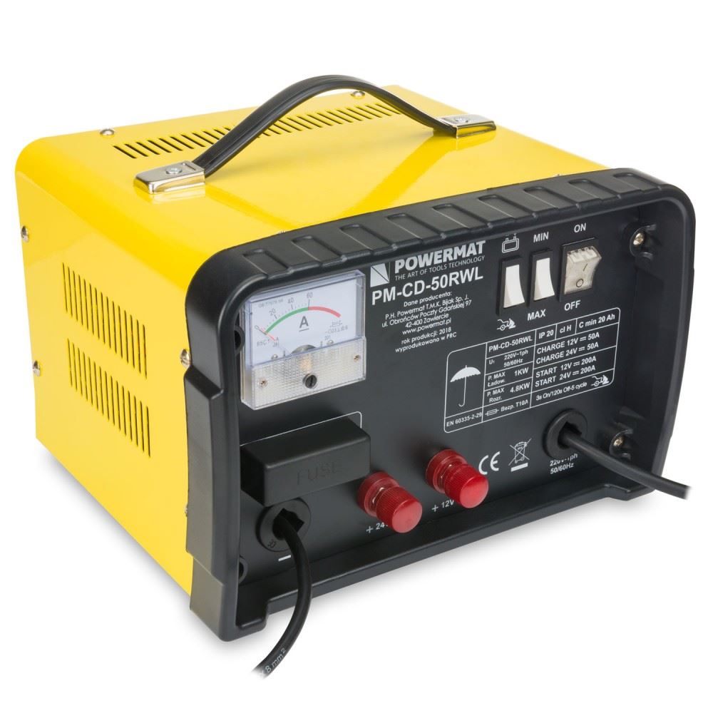 Powermat PM-CD-50RWL Autonabíjačka + štart 50A 230V 12V/24V