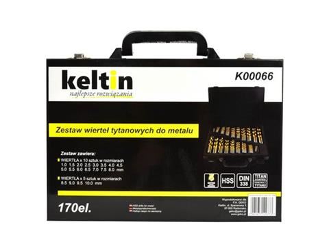 Sada titánových vrtákov HSS do kovu 170 ks 1.0 – 10mm - Keltin K00066