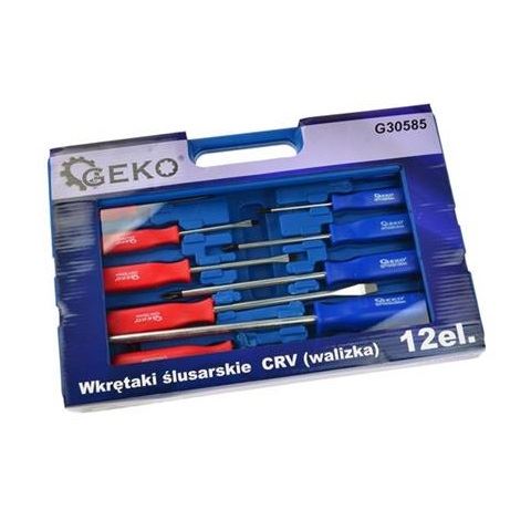 Sada zámočníckych skrutkovačov Cr-V 12 dielna - GEKO G30585