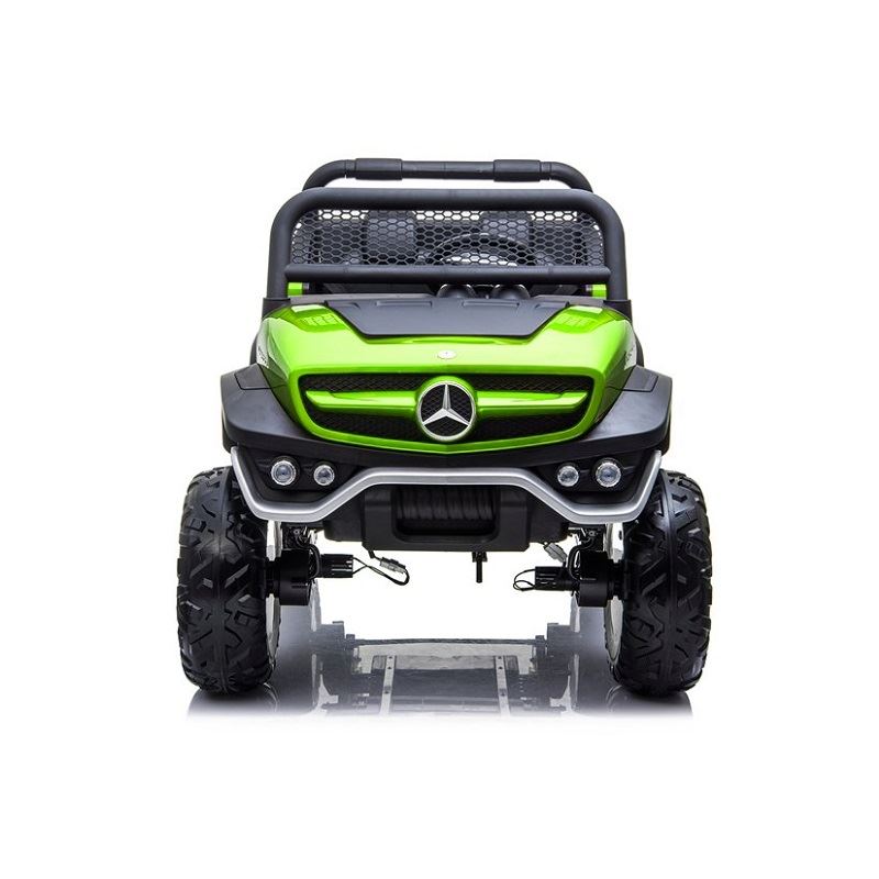 LeanToys l3970 Elektrické autíčko Mercedes Unimog, 4x4, 12V, 2,4 GHz dialkové ovládanie, otváravé dvere, zelená
