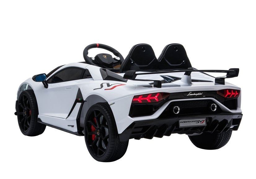 LeanToys L4123 Elektrické autíčko Lamborghini Aventador - biela, 2x45W, 2.4Ghz DO