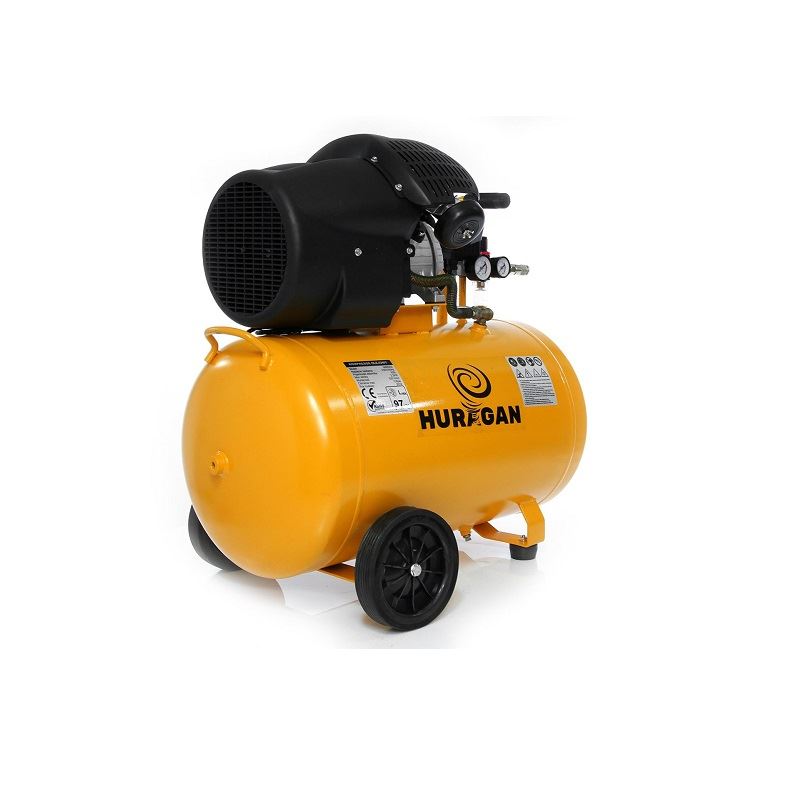 Olejový kompresor dvojvalcový 100L 3HP - HURAGAN M88003