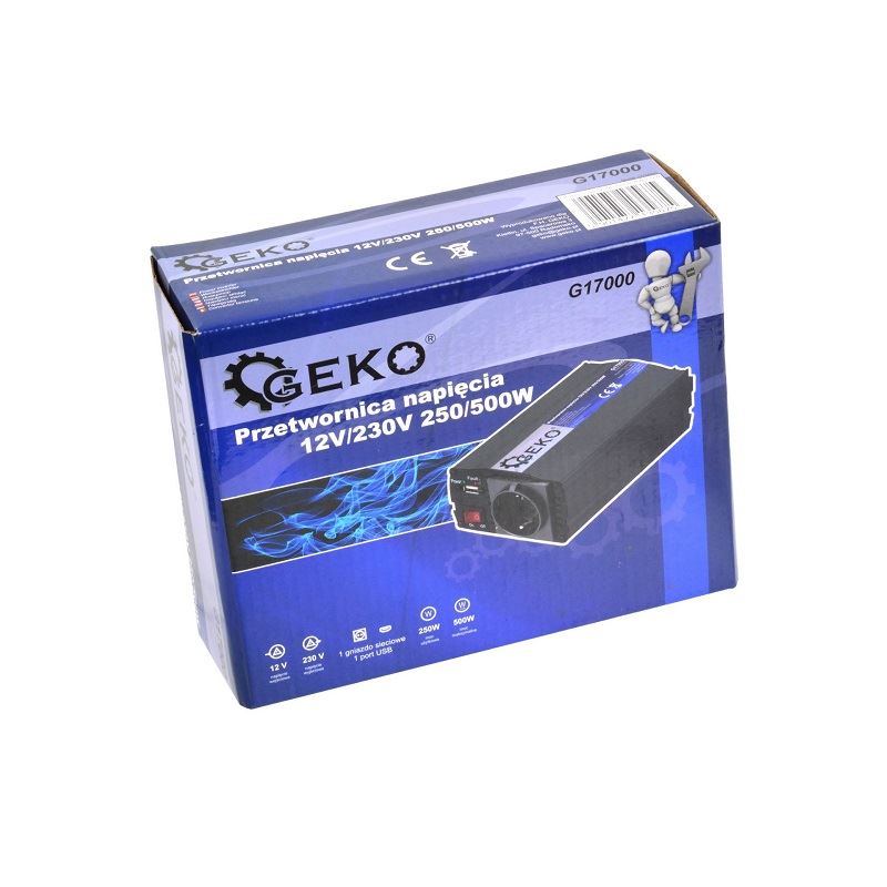 Menič napätia 12V/230V 250/500W - GEKO G17000