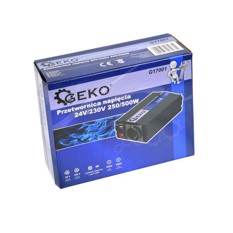 Menič napätia 24V/230V 250/500W - GEKO G17001
