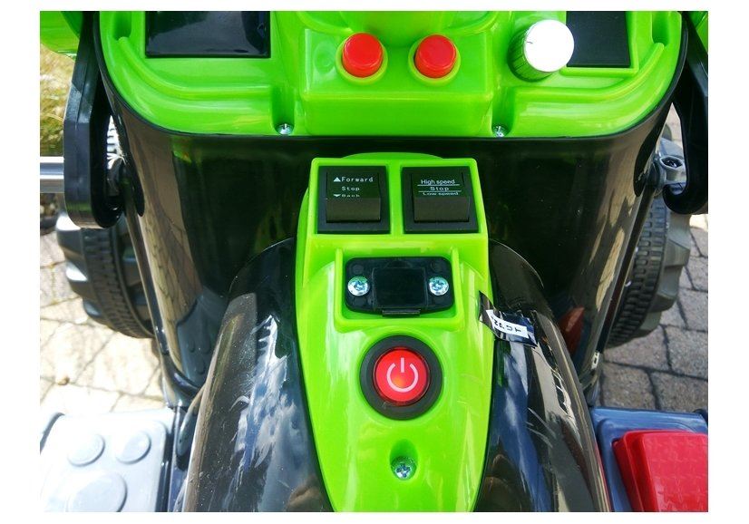 LeanToys Elektrický traktor s lyžicou pre deti - zelený, 2x45W L2033