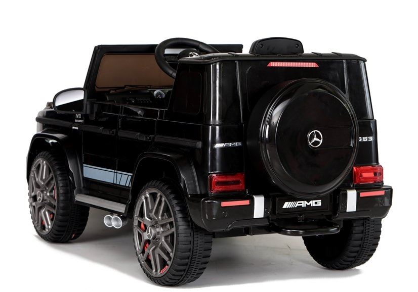 LeanToys L5011 Elektrické autíčko Mercedes G63 BBH-0002 - čierna, 2x45W, mäkké EVA kolesá, predné LED, USB, MP3