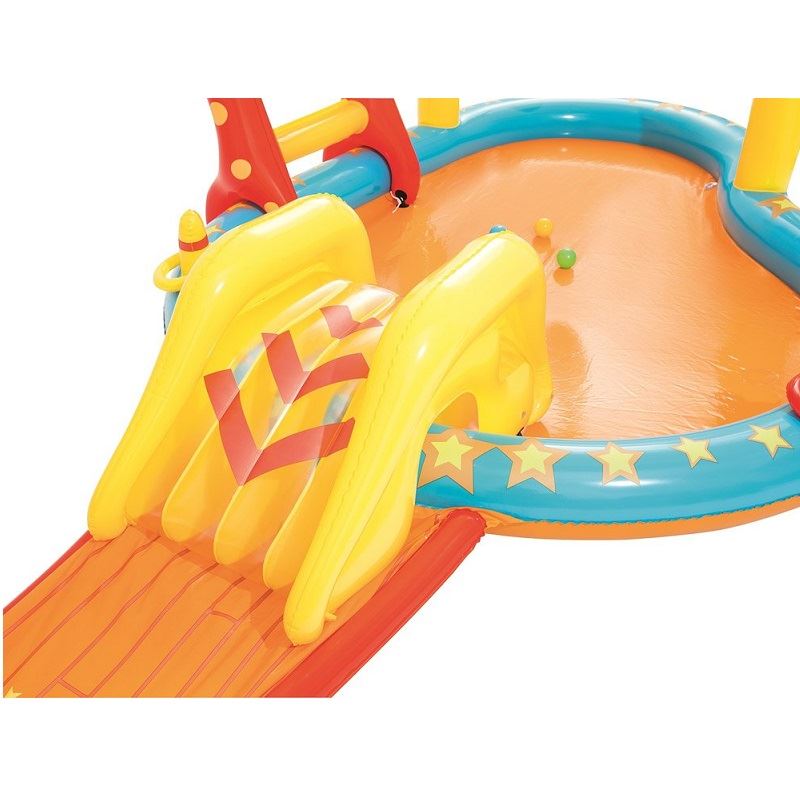 Bestway Nafukovací bazénik so šmýkačkou a kolkami, 4,53 x 2,13 x 1,17m, 53068