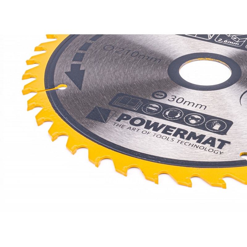 Kotúč na drevo TDD-210x30x40Z - POWERMAT