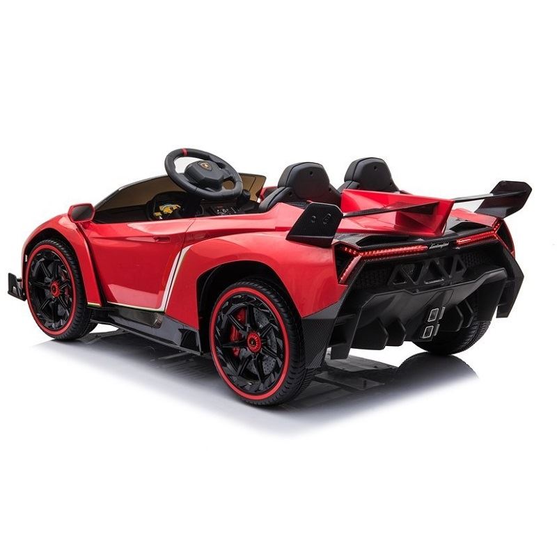 Lean Toys elektrické autíčko Lamborghini Veneno 4x45W motor 12V10Ah batéria nelakované červená