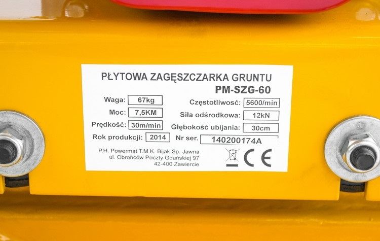 Vibračná doska PM-SZG-60 - POWERMAT
