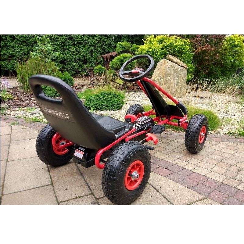 Joko Šľapacia motokára na pedály Formula s voľnobehom, nafukovacie kolesá, červená