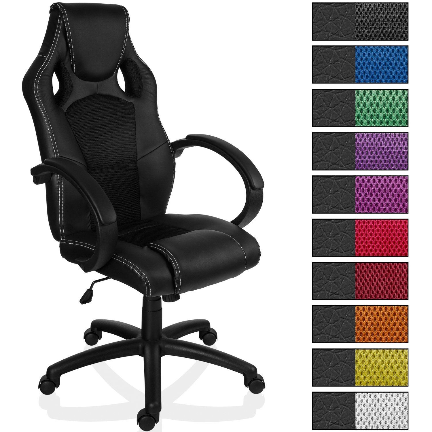 Otočná kancelárska stolička HEIPE RACER BLACK