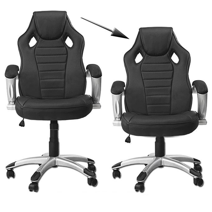Otočná kancelárska stolička HEIPE RACER DELUXE BLACK