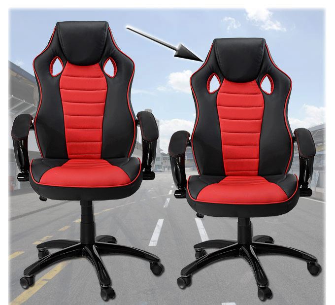 Otočná kancelárska stolička HEIPE RACER DELUXE RED