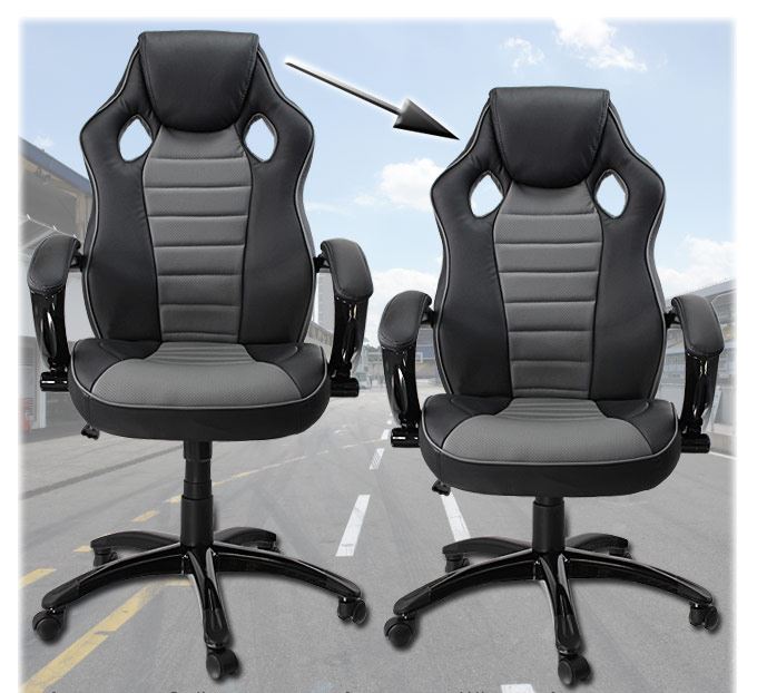 Otočná kancelárska stolička HEIPE RACER DELUXE GREY