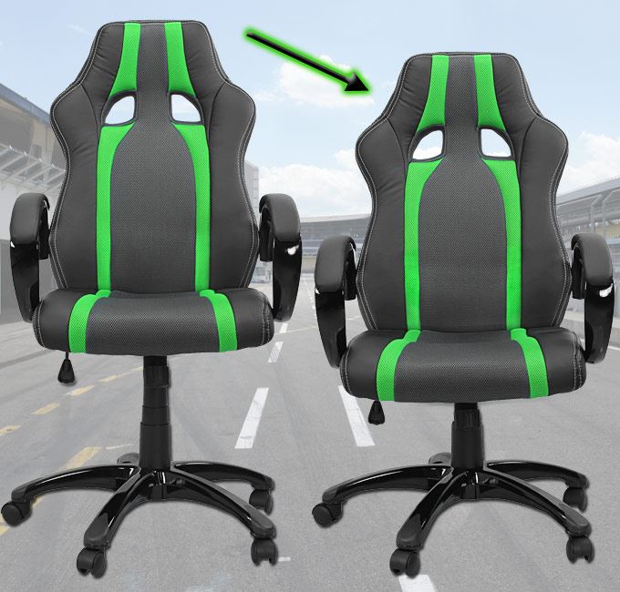 Otočná kancelárska stolička HEIPE SUPERSPORT STRIPES GREEN