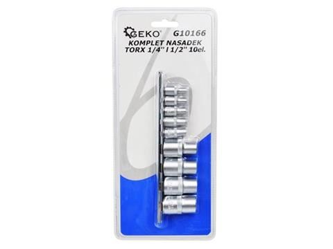 Sada násad Torx 1/4", 1/2" 9ks - GEKO  G10166