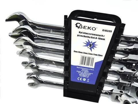 Sada kľúčov lámaných s račnou 8-19mm 6ks - GEKO G10339