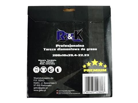 Diamantový kotúč na dlaždice 250x10x25.4-22.23mm - R&K RK0103