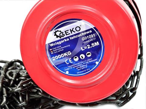 Reťazový kladkostroj 2T x 2,5m - GEKO G01091