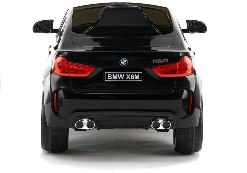 LeanToys L3288 Elektrické autíčko BMW X6 - lakované čierne, 2x45W, predné LED svetlá, USB, MP3