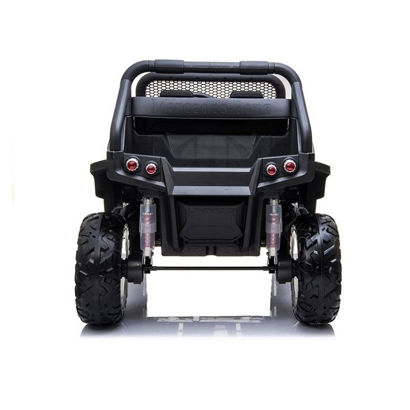 LeanToys l3967 Elektrické autíčko Mercedes Unimog, 4x4, 12V, 2,4 GHz dialkové ovládanie, otváravé dvere, čierna
