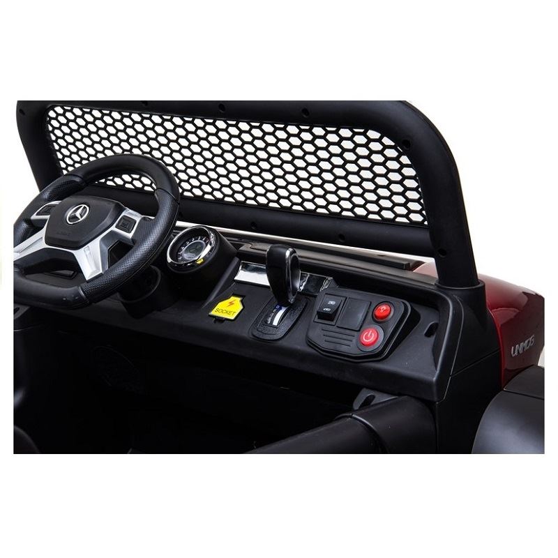 LeanToys l3970 Elektrické autíčko Mercedes Unimog, 4x4, 12V, 2,4 GHz dialkové ovládanie, otváravé dvere, zelená