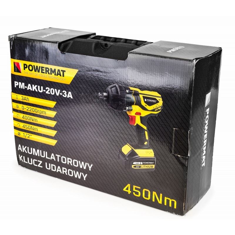 AKU rázový uťahovák PM-AKU-20V-3A 3Ah 20V - POWERMAT
