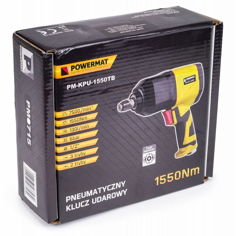 Pneumatický rázový uťahovák 1/2″ 1550 Nm PM-KPU-1550TB - POWERMAT