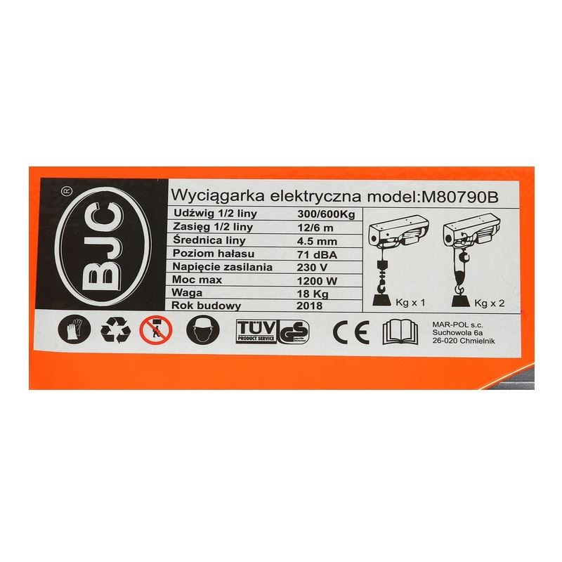 Elektrický lanový navijak YT-300/600 - BJC M80790B