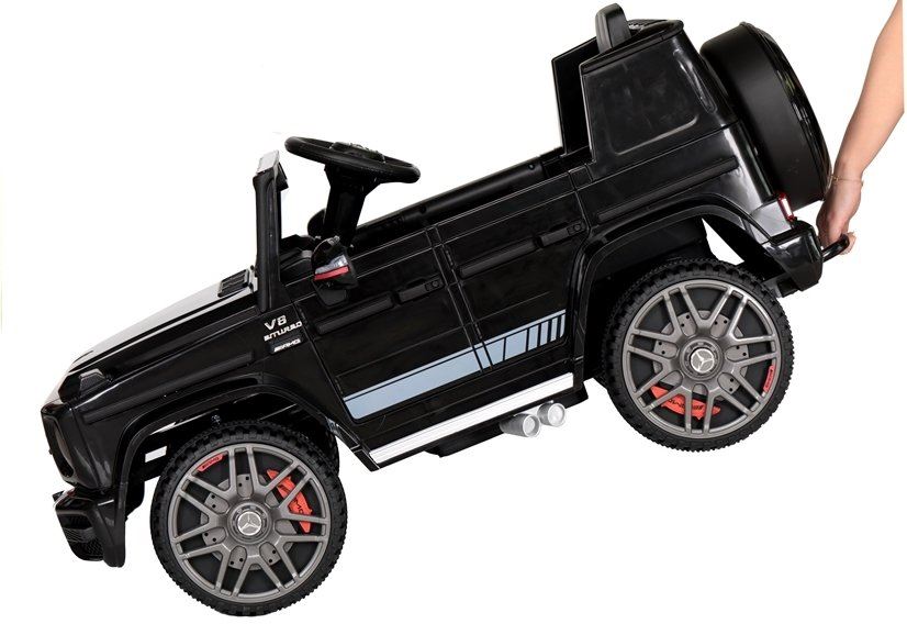LeanToys L5011 Elektrické autíčko Mercedes G63 BBH-0002 - čierna, 2x45W, mäkké EVA kolesá, predné LED, USB, MP3