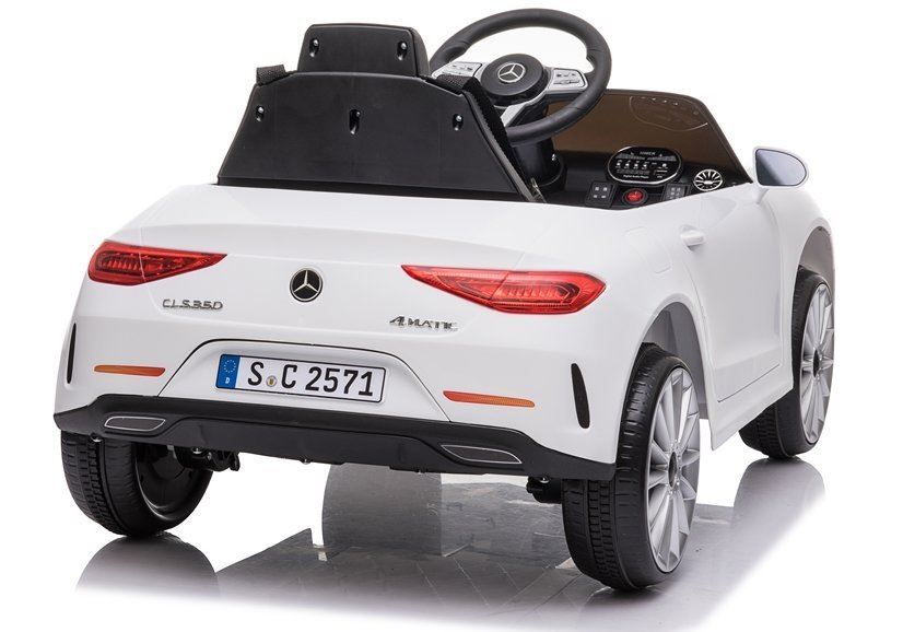 Lean Toys elektrické autíčko Mercedes CLS 350 nelakované 2020 2x45W motor 1x12V45Ah batéria bielá