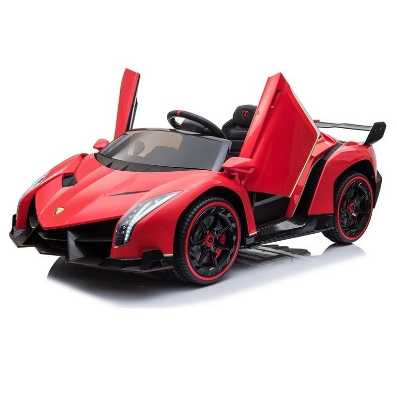 Lean Toys elektrické autíčko Lamborghini Veneno 4x45W motor 12V10Ah batéria nelakované červená