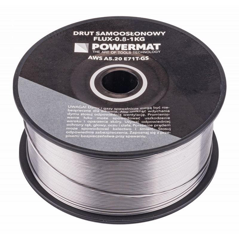 Zvárací drôt trubičkový 0,8 mm FLUX-0,8-1 KG - POWERMAT PM0911