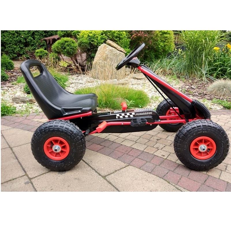Joko Šľapacia motokára na pedály Formula s voľnobehom, nafukovacie kolesá, červená