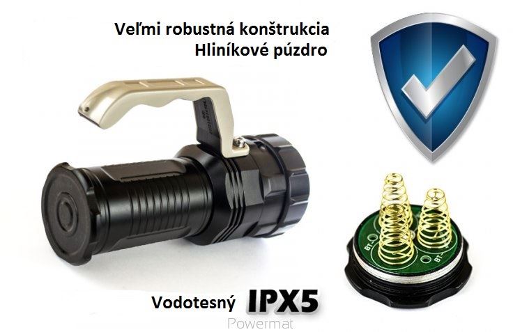 Baterka / reflektor LED CREE XML2 T6 - T808