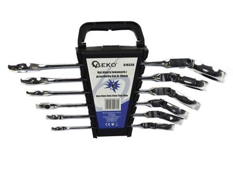 Sada kľúčov lámaných s račnou 8-19mm 6ks - GEKO G10339