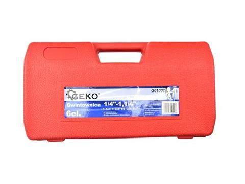 Závitnica 1-1/4, 1, 3/4, 1/2, 3/8, 1/4" 6ks - GEKO G01002