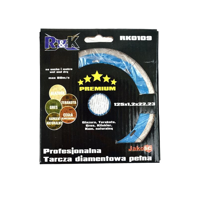 Kotúč diam. plný 125x5x1.4x22.23mm - R&K PREMIUM RK0109