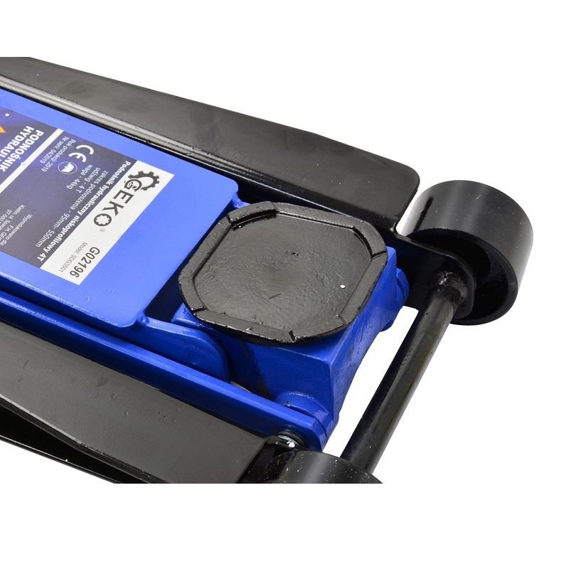 Pojazdný nízkoprofilový hydraulický zdvihák dvojitá pumpa 4T 95-550 mm - GEKO PREMIUM G02196