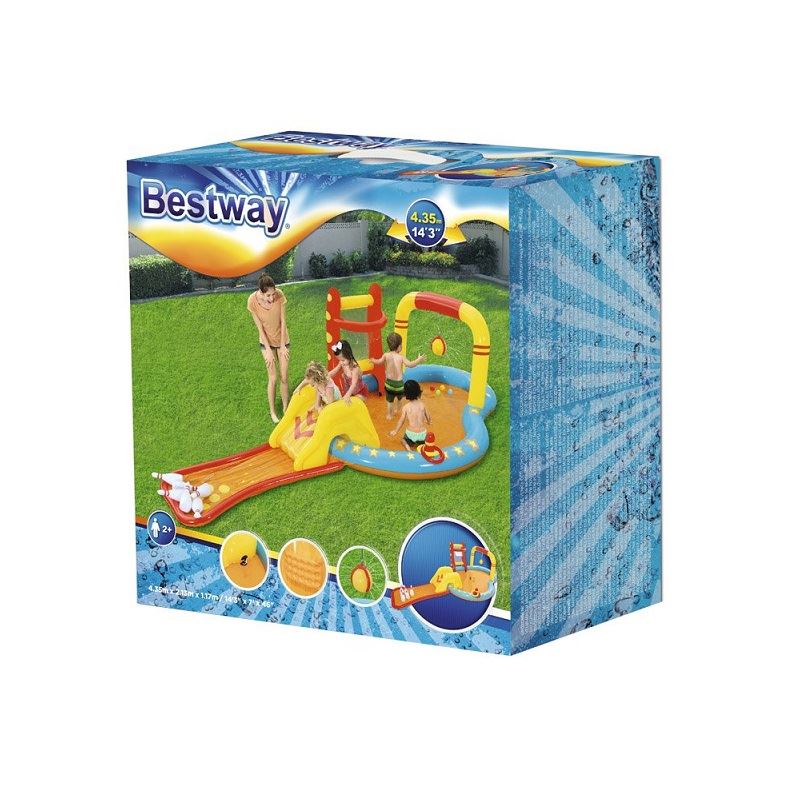 Bestway Nafukovací bazénik so šmýkačkou a kolkami, 4,53 x 2,13 x 1,17m, 53068