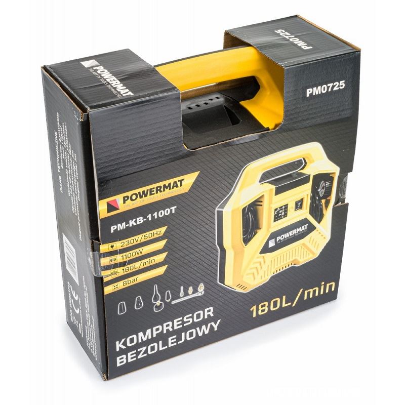 Kompresor bezolejový PM-KB-1100T - POWERMAT