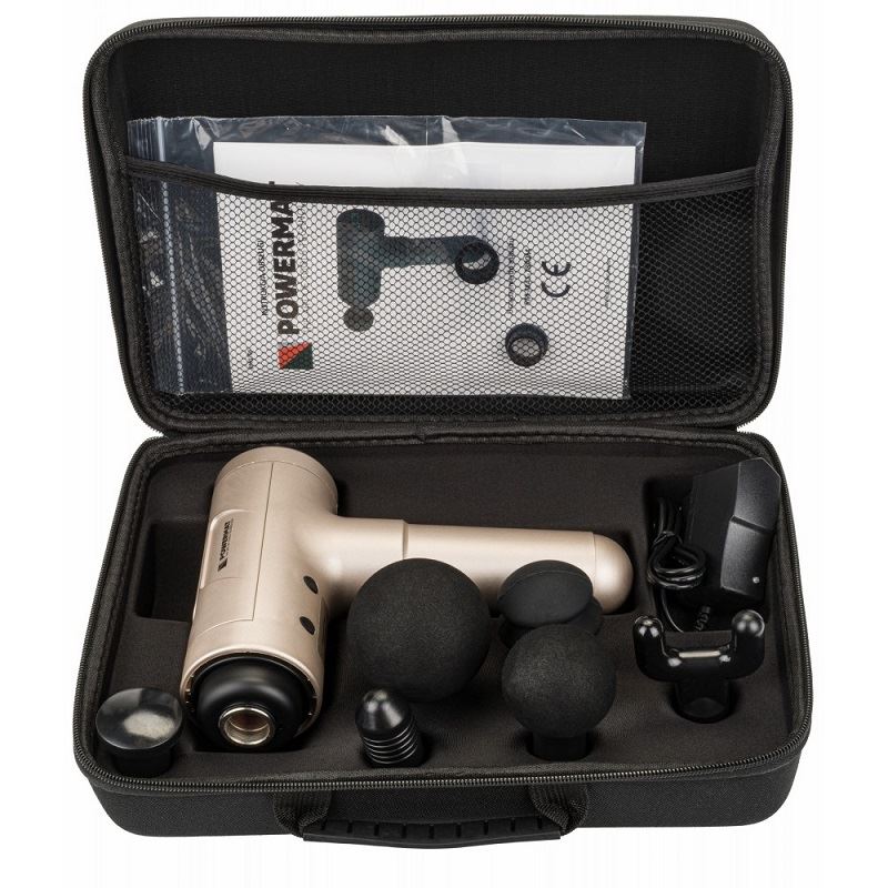 Masážna pištoľ (1800mAh) + 6 hlavíc PM-MAS-1800GM - POWERMAT