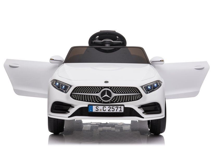Lean Toys elektrické autíčko Mercedes CLS 350 nelakované 2020 2x45W motor 1x12V45Ah batéria bielá